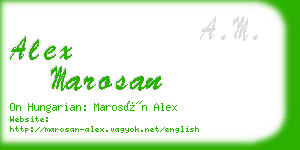 alex marosan business card